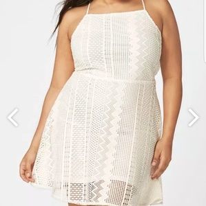 Lace fit and flare dress